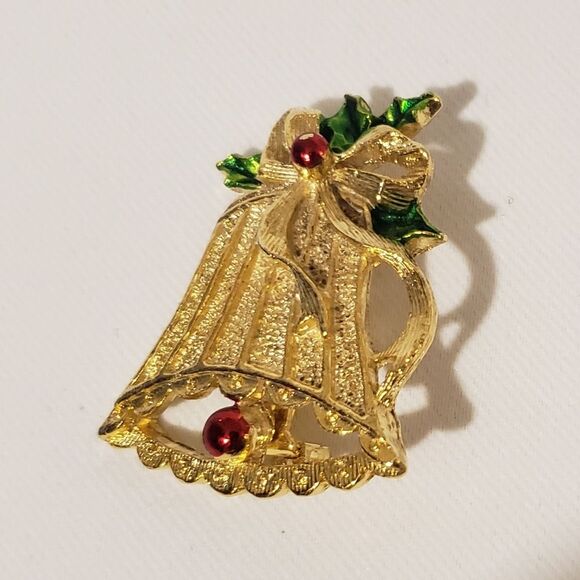Gold Bell Brooch - Picture 5 of 7